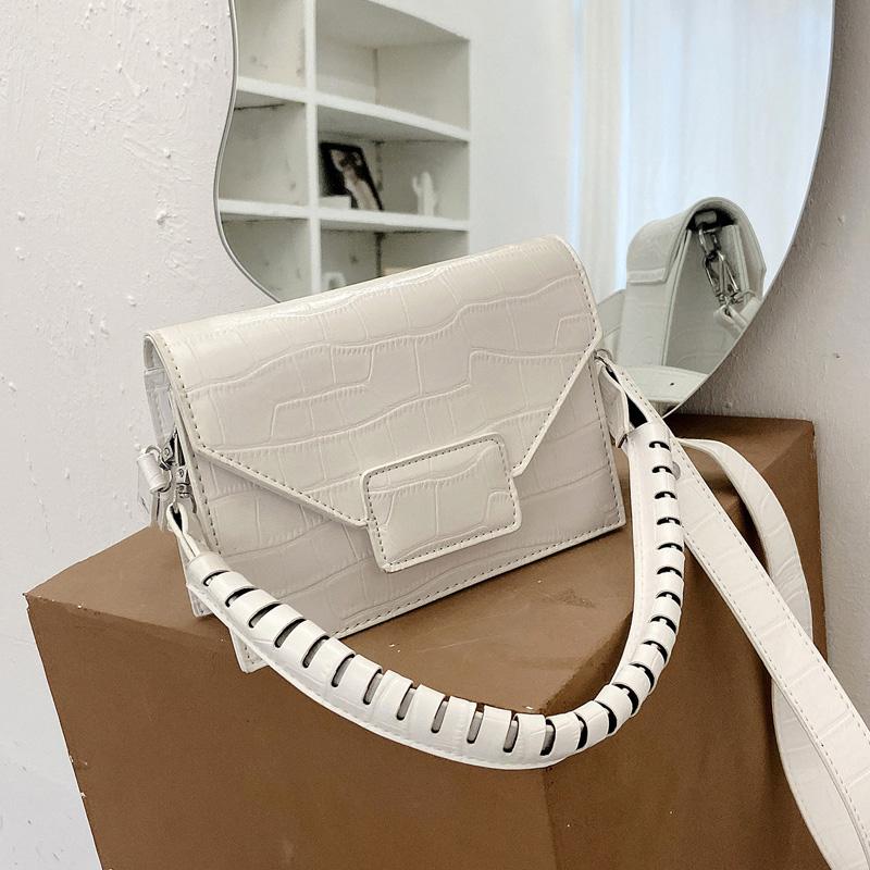 

Stone Pattern Leather Shoulder Bags For Women Handbags 2021 Autumn New Lady Crossbody Bag Leather Simple Bags Purse, Beige