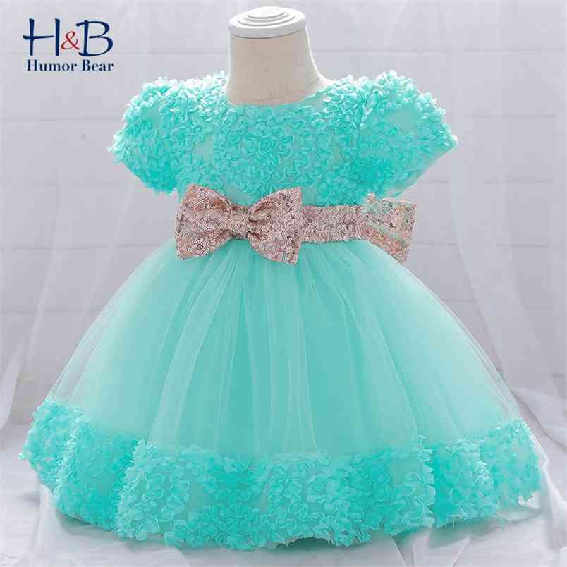 

Sequin Baby Girl Dress First Birthday For Christening Big Bow Party Wedding Princess Dresses 0-24 Month 210611, Bd509 blue