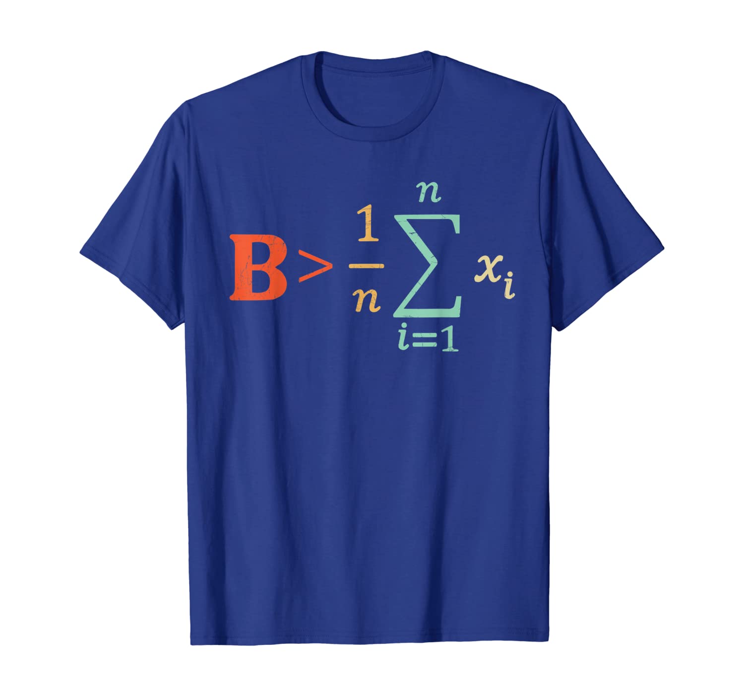 

Be Greater Than Average Funny Math Teacher Nerd T-Shirt, White;black