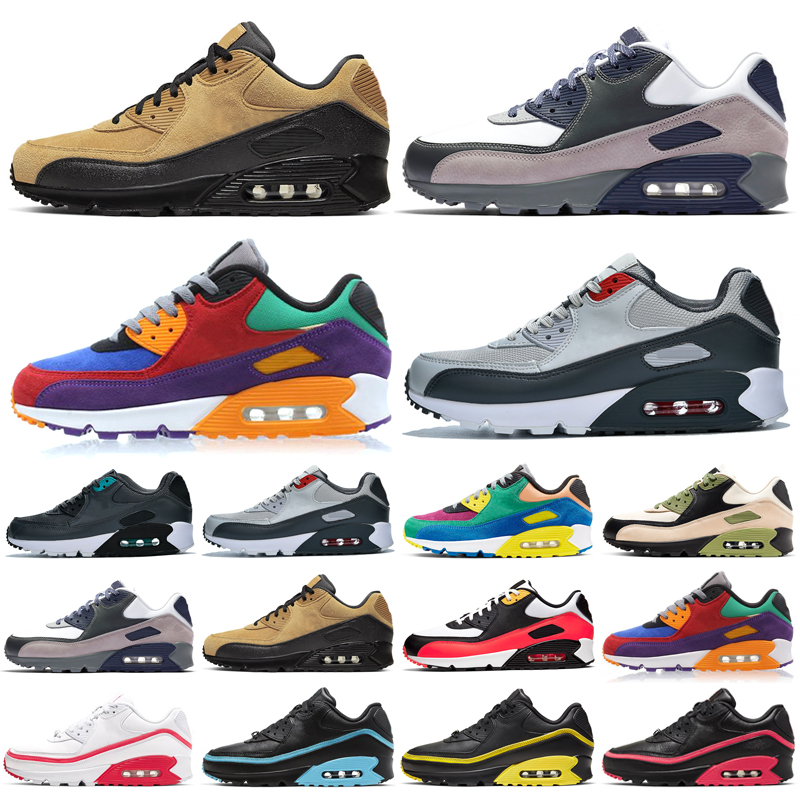 

Men Sneakers Shoes Classic 90 Trainer Cushion Surface Breathable Sports, Color 7