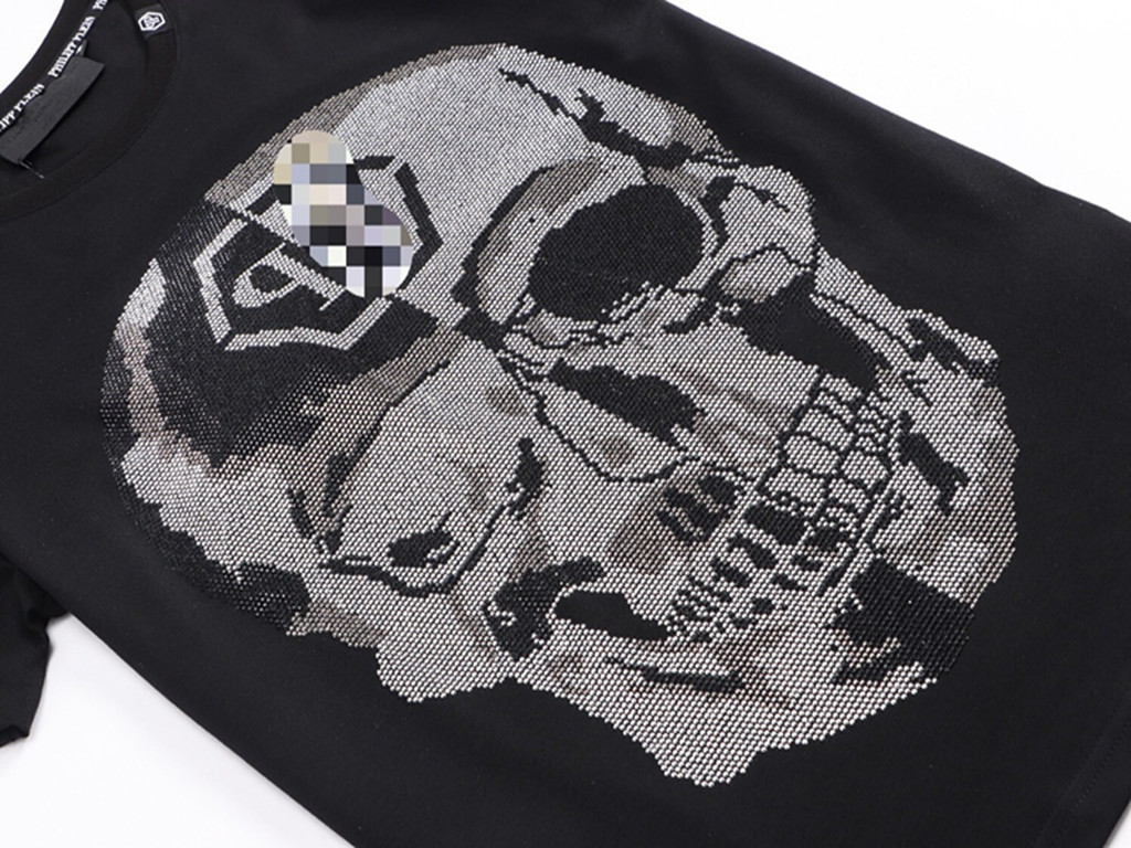 

Trendy brand high-quality P hot-selling diamond Taroke Philiplan new hot style men's round neck short-sleeved T-shirt #121, White;black