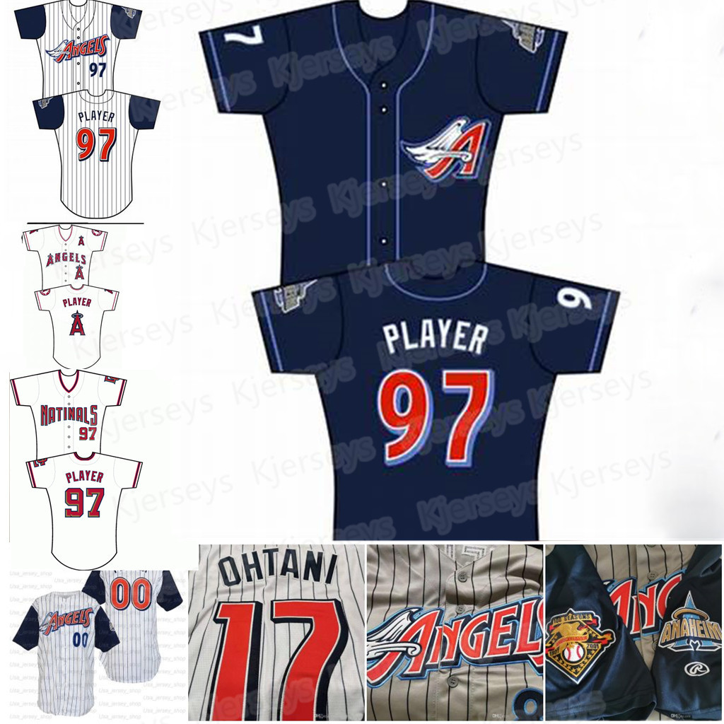 

Throwback Anaheim #27 Mike Trout Jersey Mo Vaughn Tim Salmon Shohei Ohtani Skaggs Albert Pujols Retro Wear Ducks baseball jersey, As pic