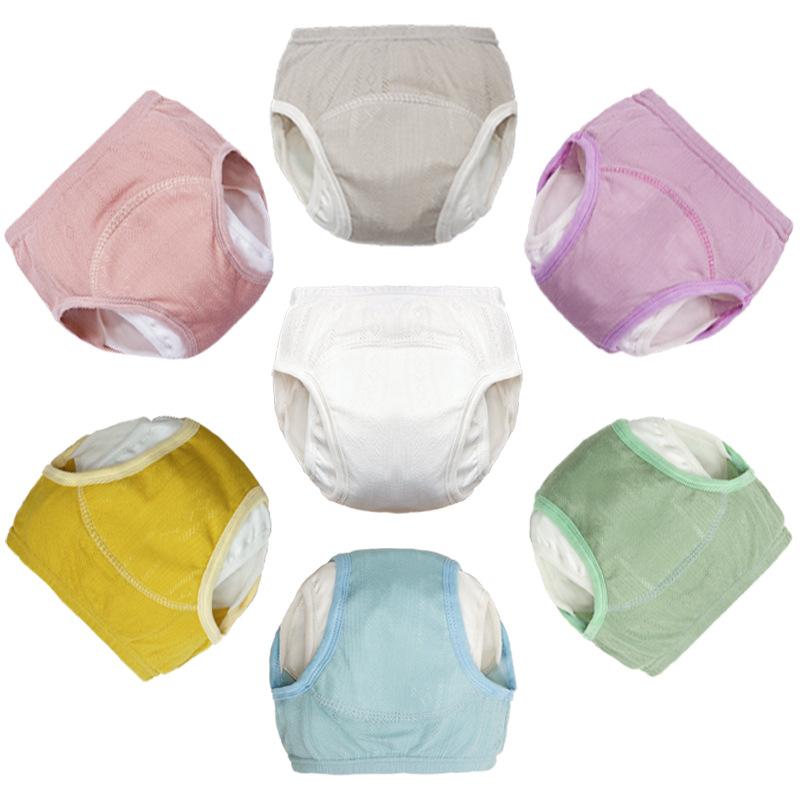 flanking baby training diaper shorts mesh breathable summer new gauze children learning practice shorts waterproof urineproof rn8121-image-654389859