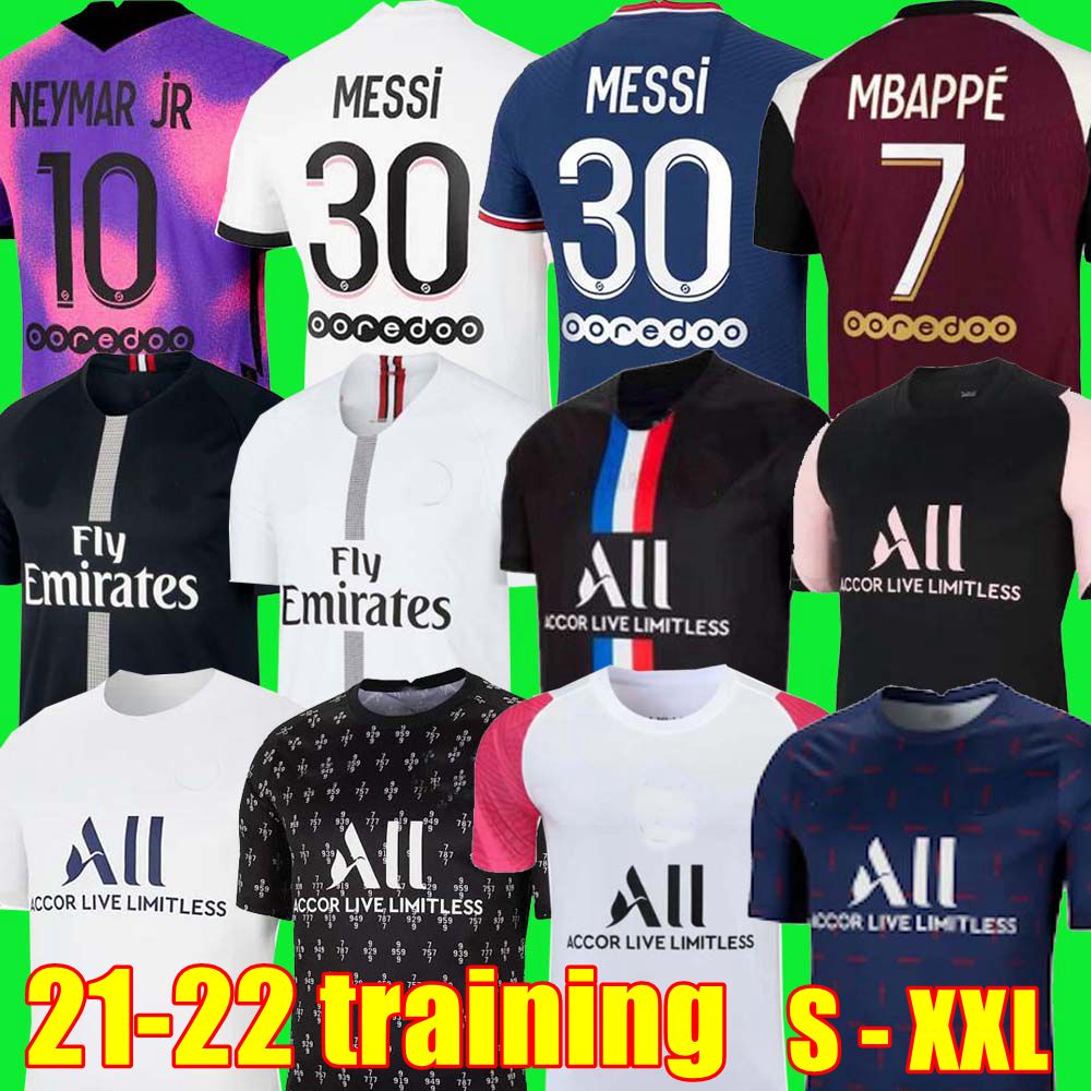 

MESSI MBAPPE jerseys SERGIO RAMOS 21 22 PSGMaillots de soccer football shirt 2021 2022 MARQUINHOS VERRATTI men kit uniforms maillot foot NEYMAR training HAKIMI