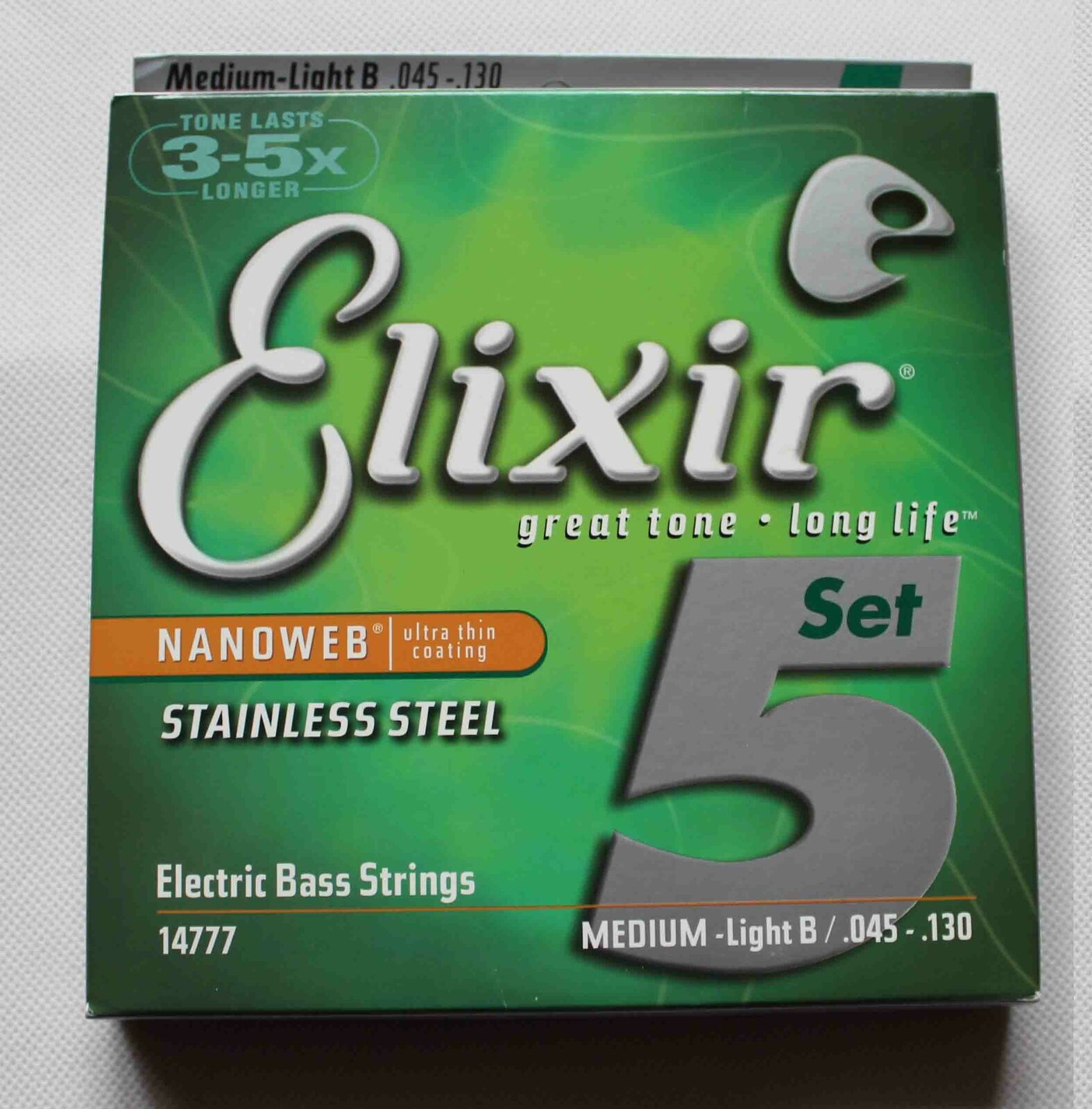 

1 Set 14777 5 string Elixir Electric Bass Strings NANOWEB Medium