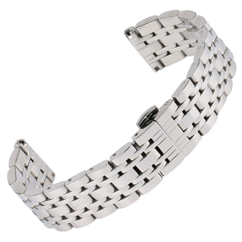 

Watch Bands 20mm Band Silver Stainless Steel Push-Button Hidden Clasp High Quality Solid Straps Replacements