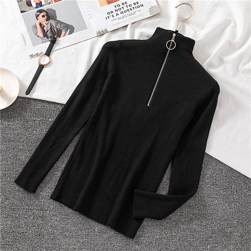 

Women's Sweaters Sexy Turtleneck Sweater Women 2021 Autumn Winter Clothing Sueter Mujer Zip Christmas Pink Plus Size Pullovers Ladies