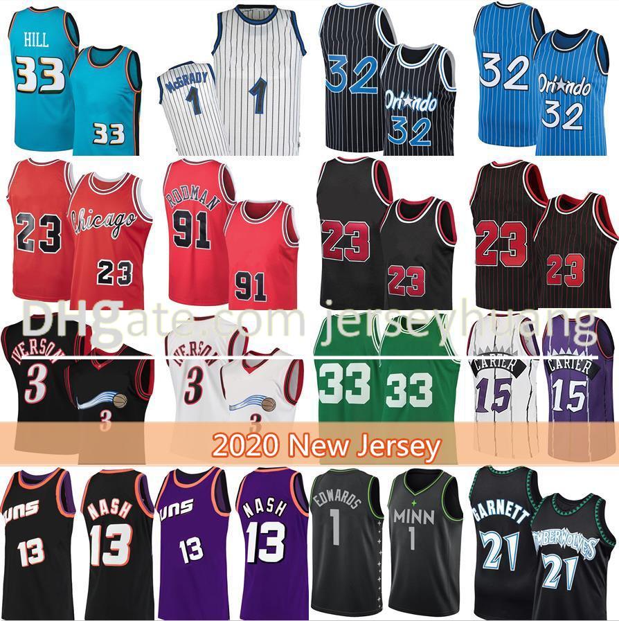 

Kevin Vince 21 Garnett 3 Allen 15 Carter Iverson Basketball Jersey Grant 33 1 Isiah Hill Thomas Penny Hardaway Steve Bull 13 Nash Retro Mesh