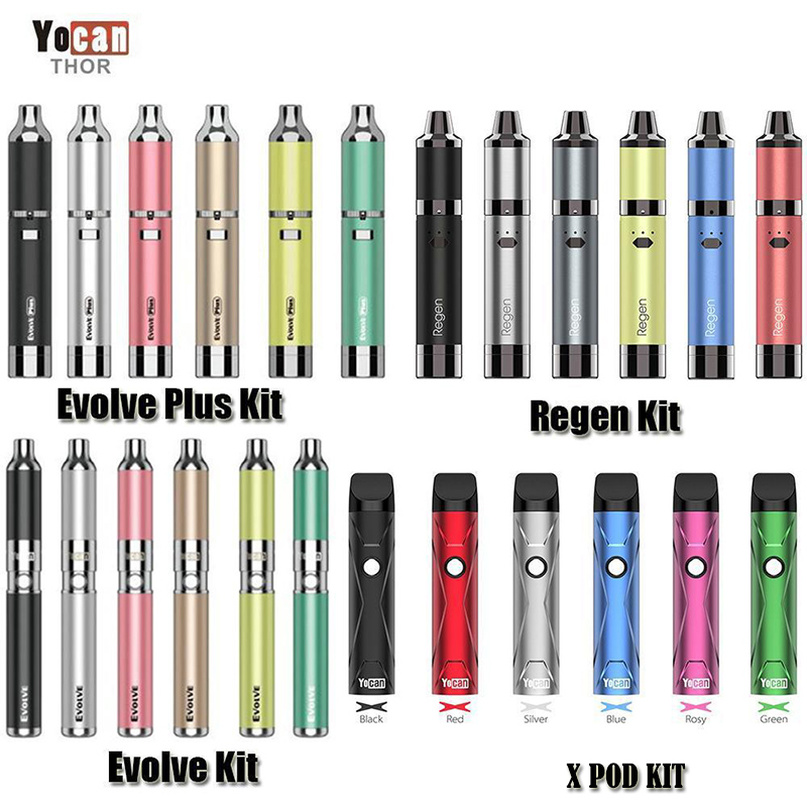 

Authentic Yocan Evolve-D Evolve Plus Regen Armor X Pod Starter Kit Wax Dry Herb Vape Pen Vaporizer Battery QDC QTC Atomizer Original