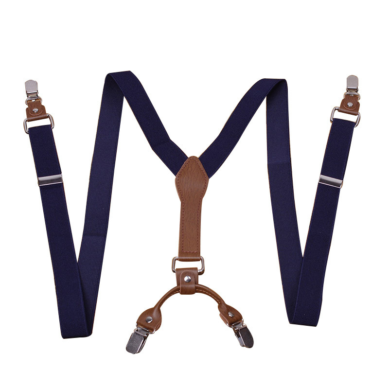 

Unisex Four Elastic Suspenders Belt Adjustable Strap Strong Clips Gift Box