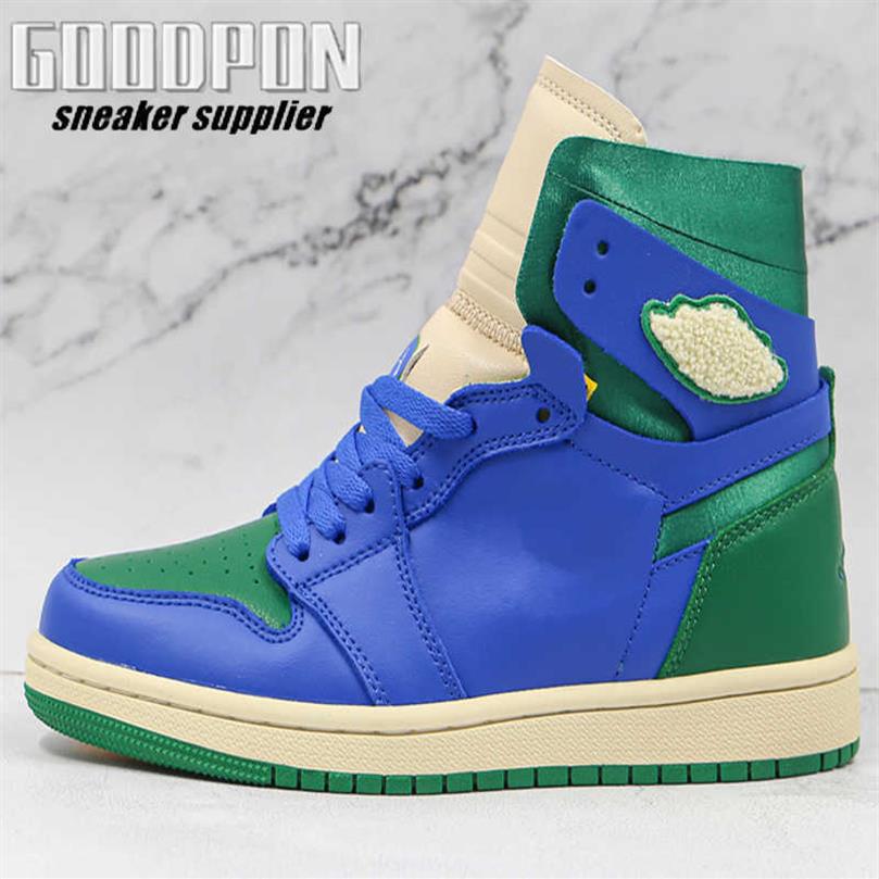

Top quality Basketball Shoes 1s Jumpman 1 Blue Green Califia Mens Womens Outdoor luxurys designers Chaussures Sports Sneakers With Boxa13, #1