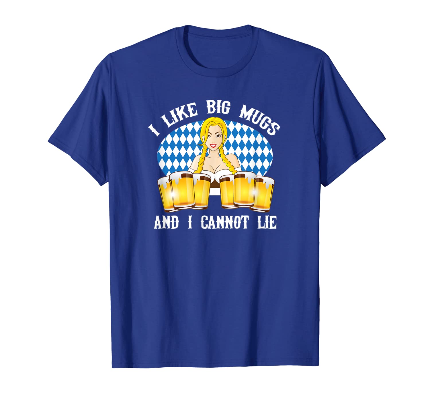 

I Like Big Mugs, And I Cannot Lie Funny Oktoberfest T-Shirt, White;black
