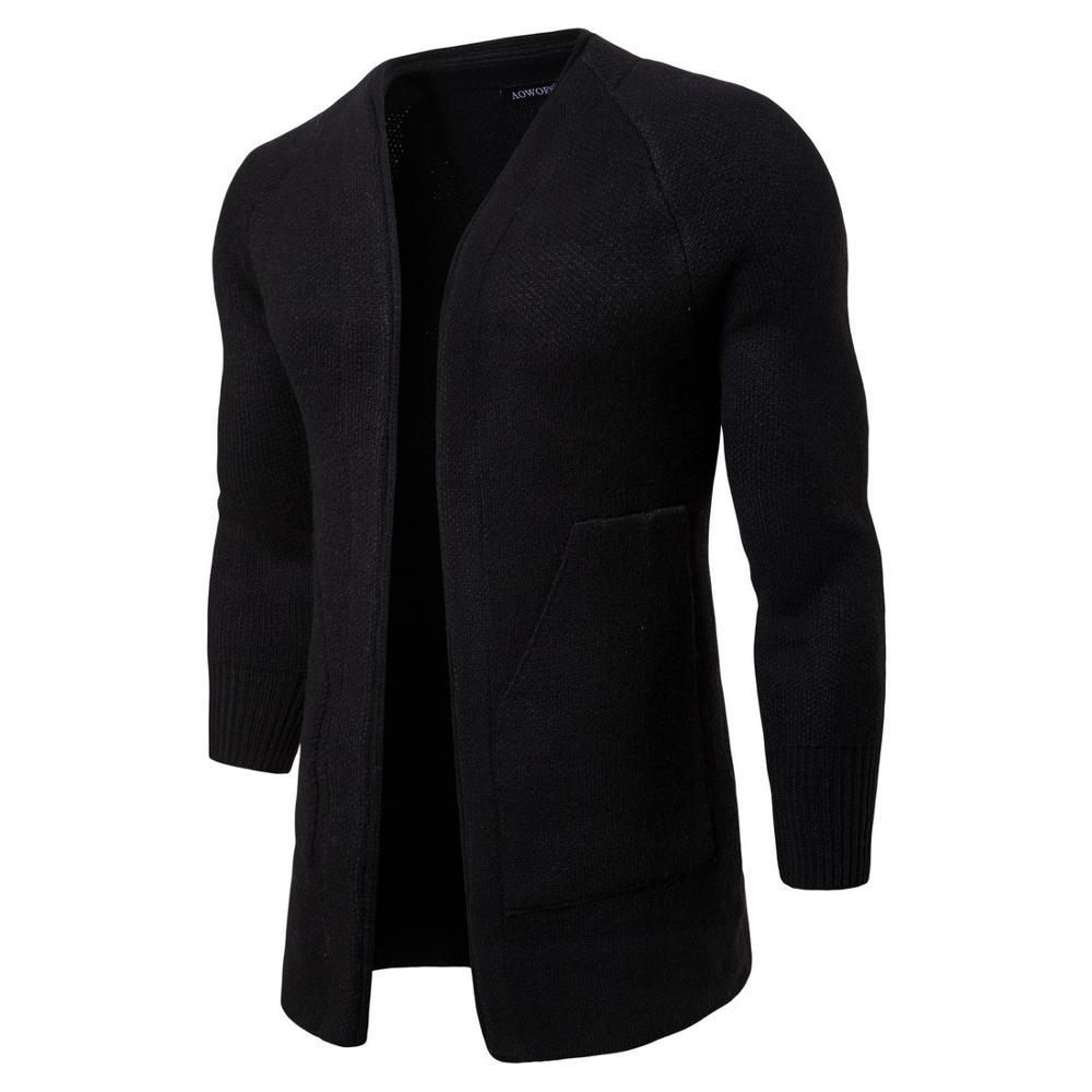 

2021 New Man Casual Sweater Autumn Warm Solid Black Sweaters Clothes Iiob