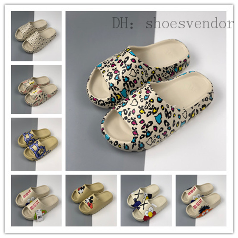 

kanye slide mens womens summer beach sandals loafer slippers slip-on desert sand sandal wide flat sandals peep toes des chaussures flip-flop, 12