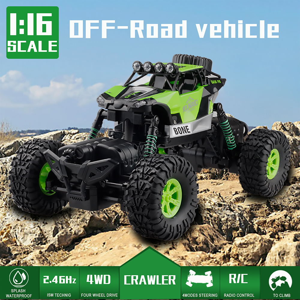 

Radio Control Drift Climbing Off-Road Stunt Vehicle 2.4G 116 4WD 25KM/H RC car with Front Light waterproof Bigfoot climb Car