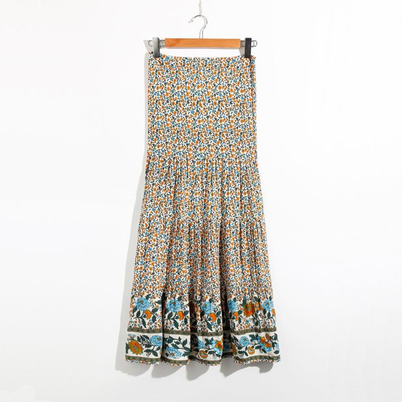 

Skirts Spring Womens 2021 Casual Long Skirt High Waist Printing Clothing, Multi