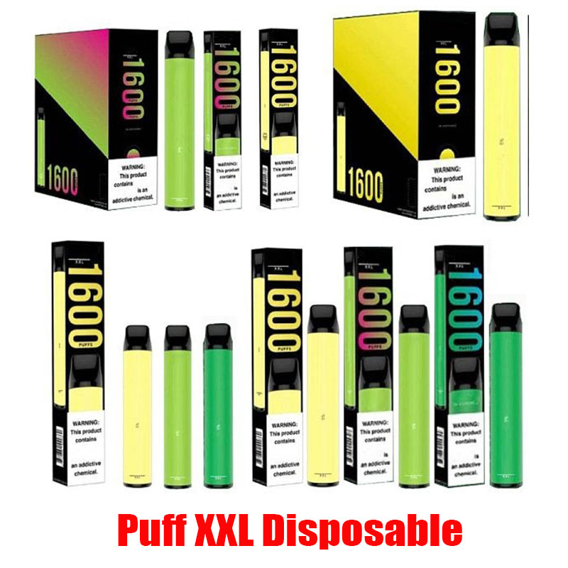 

New Puff XXL Disposable Device Pod Kit E-cigarettes 1000mAh Battery 6.5ml Pods Cartridges 1600 Puffs Prefilled Vape Stick Pen VS Bar Plus Fl