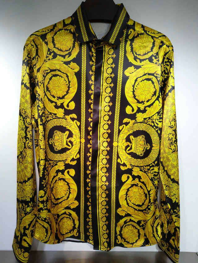 

Autumn Fashion Paisley Printed Streetwear Slim Fit Long Sleeve Men Shirt Hip Hop Casual Business Shirt 04, Customize