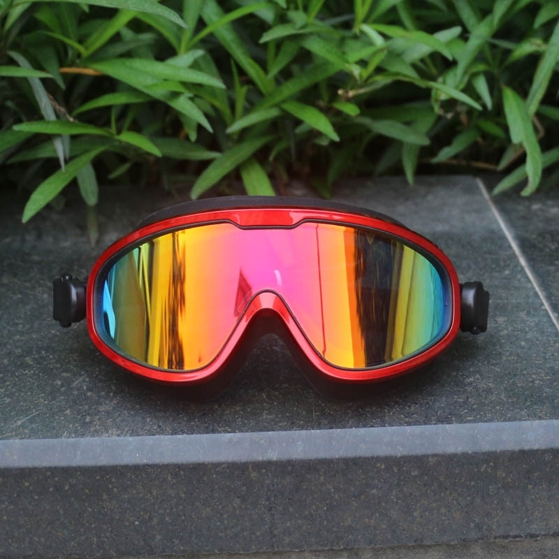 

Straight new hot selling cool field of vision coated large frame swimming mirror