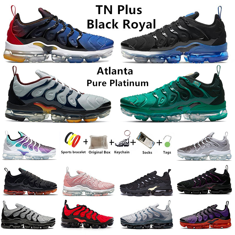 

With box Black royal Plus tn se Mens running shoes worldwide Sunset Atlanta Neon Triple Red white Midnight Navy Cherry light men women trainers sports sneakers, 39