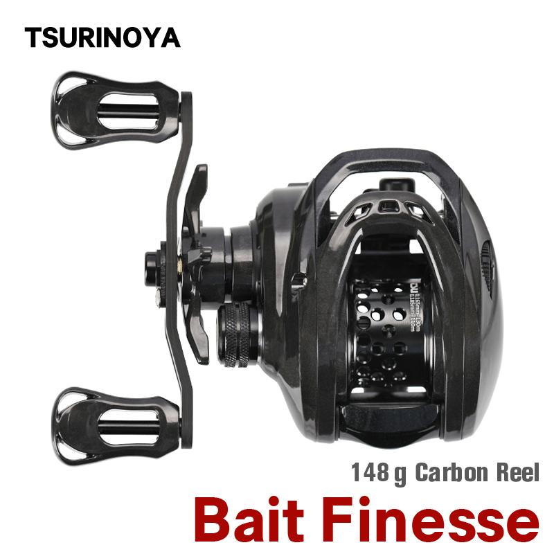 

Baitcasting Reels TSURINOYA Bait Finesse Casting Fishing Reel DARK WOLF 50 Ultralight 148g Trout Ajing Carbon Saltwater