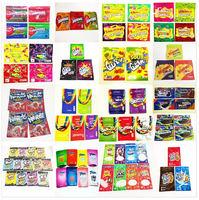 

Skittles 400mg Mylar Bag Empty Sour Zipper Packaging Pouch Edibles Package Gummies Storage Retail ZGBH