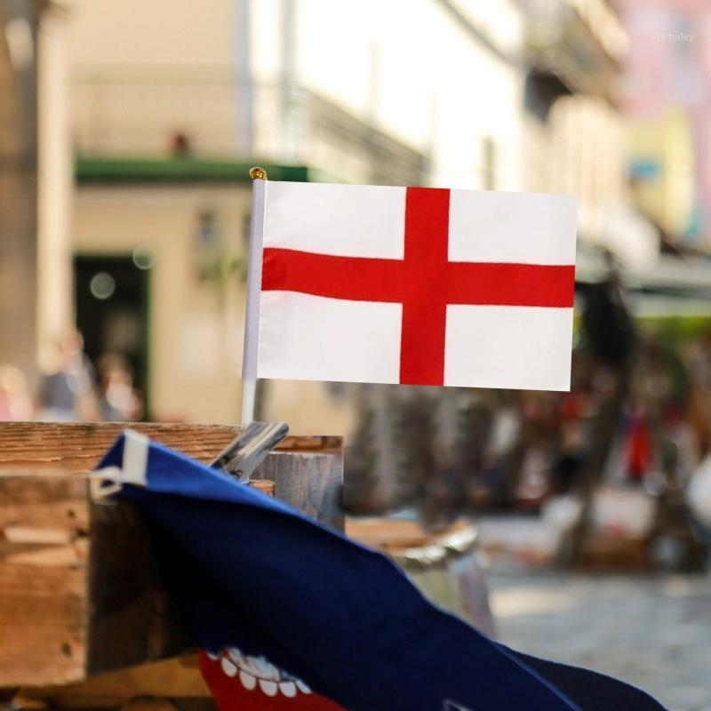 

Party Decoration Fans Hand Crank England Flag With Flagpole No. 8 Polyester Garden European Cup Decor#Z
