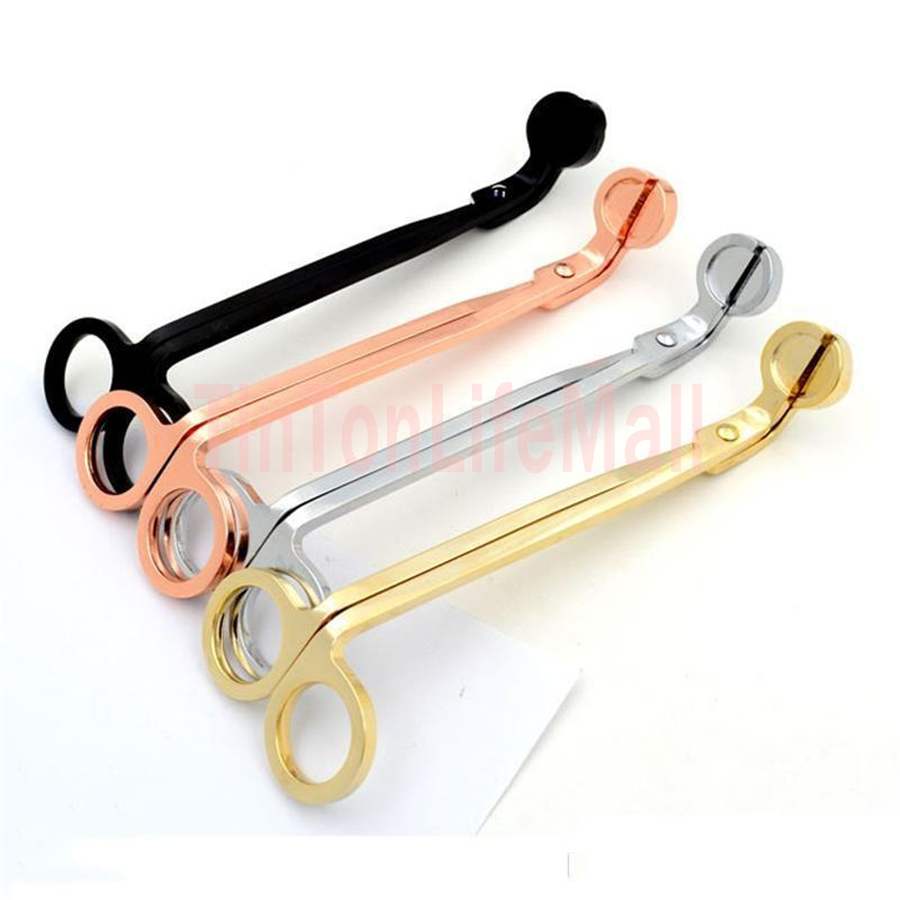 

Stainless Steel Snuffers Candle Wick Trimmer Rose Gold Candle Scissors Cutter Candle Wick Trimmer Oil Lamp Trim scissor Cutter Wholesale