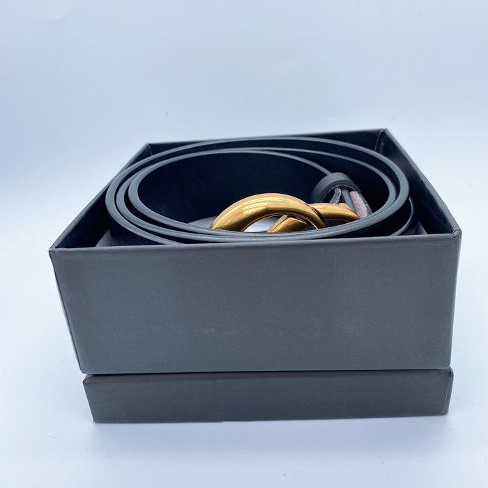 

Width 3.8CM 2021 Trends Genuine Leather Belts for jeans Men Women Belt Big Smooth double snake buckle Mens Black cintura party favors with box