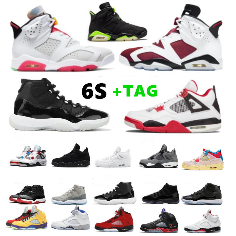 

6 Bordeaux Electric Green Basketball Shoe Hare 6S Carmine 2021 4 Black Cat 11 Jubilee Bred Sneakers Concord Space Jam Trainers 4s University Blue White Oreo