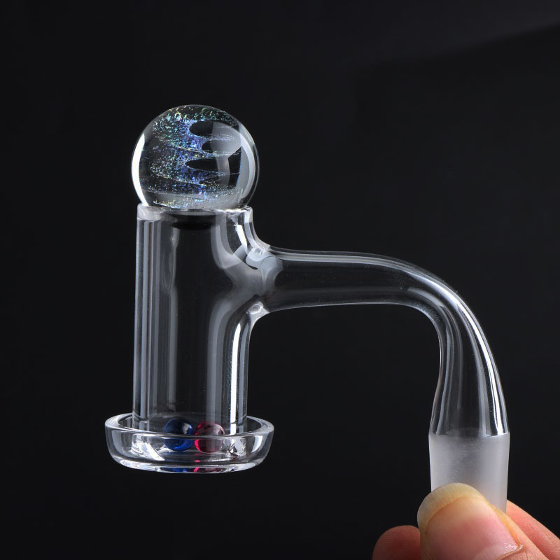 

2021!! High Quality Smoking Accessories Full Weld 20mm OD quartz banger With 6mm Ruby&Sapphire Pearls For Glass Water Bongs Dab Rigs