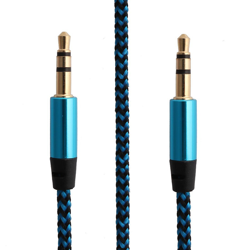 

Regular 3.5mm Braided Audio Cables Car Aux Cord Coloful 1m 3t Cable