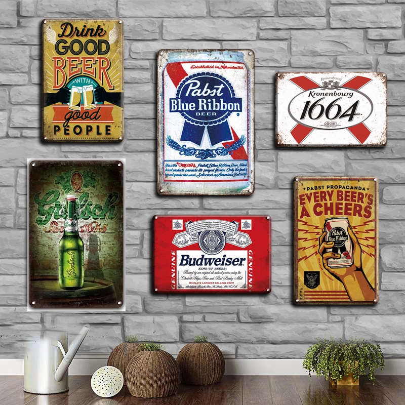 

Vintage Whiskey Metal Wall Art Tin Sign Vintage Irish Pub Kitchen Home Decor Retro Man Save BEER Signs Wall Hanging Decor