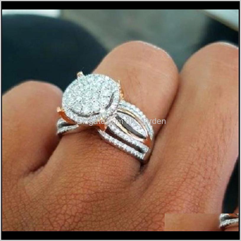 

Jewelry Unique Style Female Small Zircon Stone Luxury Big Gold Color Engagement Ring Cute Fashion Wedding Finger Rings For Women Drop Delive