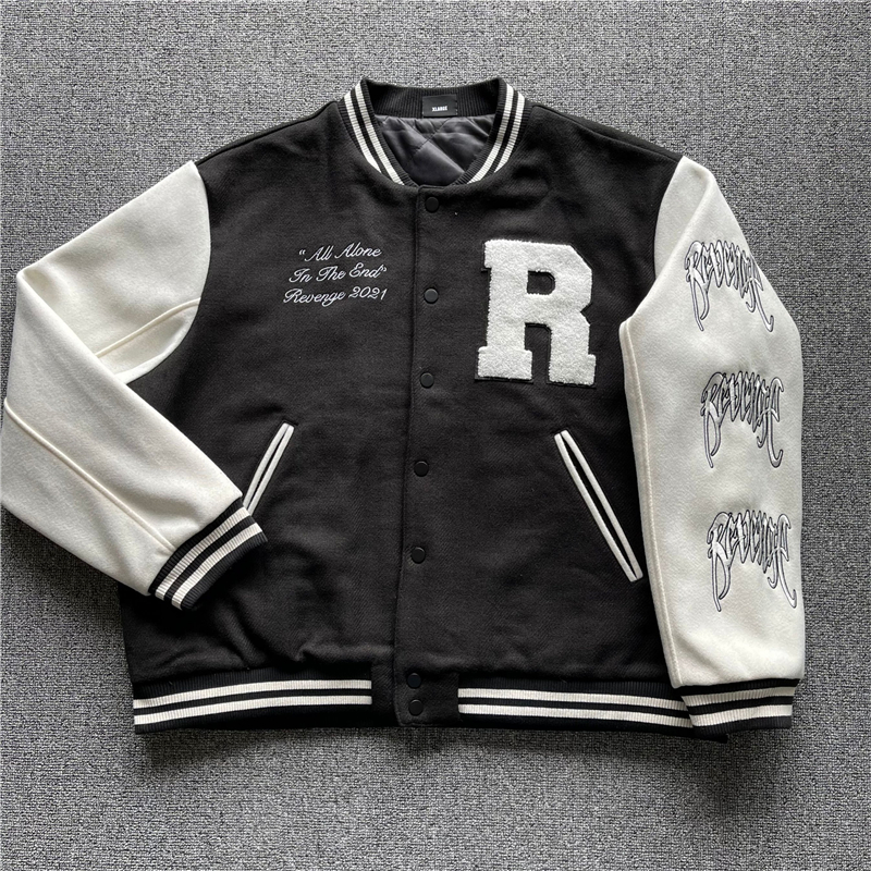 

Baseball Jacket Men Women 1 Best-Quality Embroidery Leather Sleeve Coat Jackets