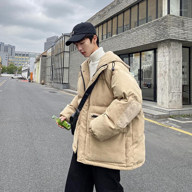 

Men's Down & Parkas Cotton-padded Clothes 2021 Autumn Winter Slim And Thickened Hooded Casual Youth Wear, Black