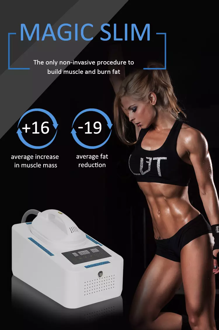 ems muscle body sculpt minceur machine hiemts 7 tesla ancien dispositif de stimulation musculaire électromagnétique portable formation
