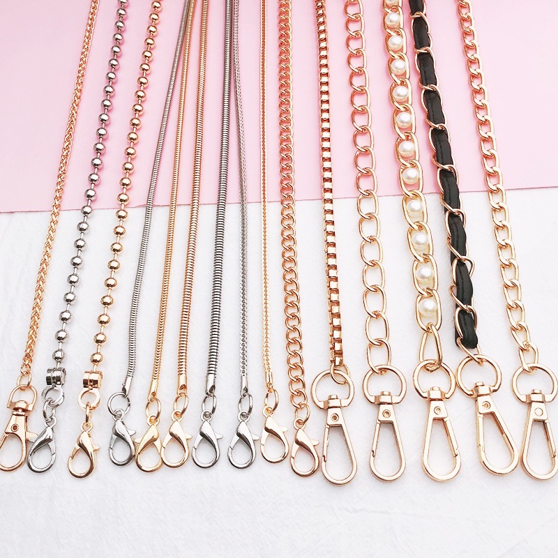 

Shoulder Bag Strap for Women Handbag High Quality Metal Chain Strap Fashion Replacement Straps for Bags Shoulder Strap 120cm C0225, Black