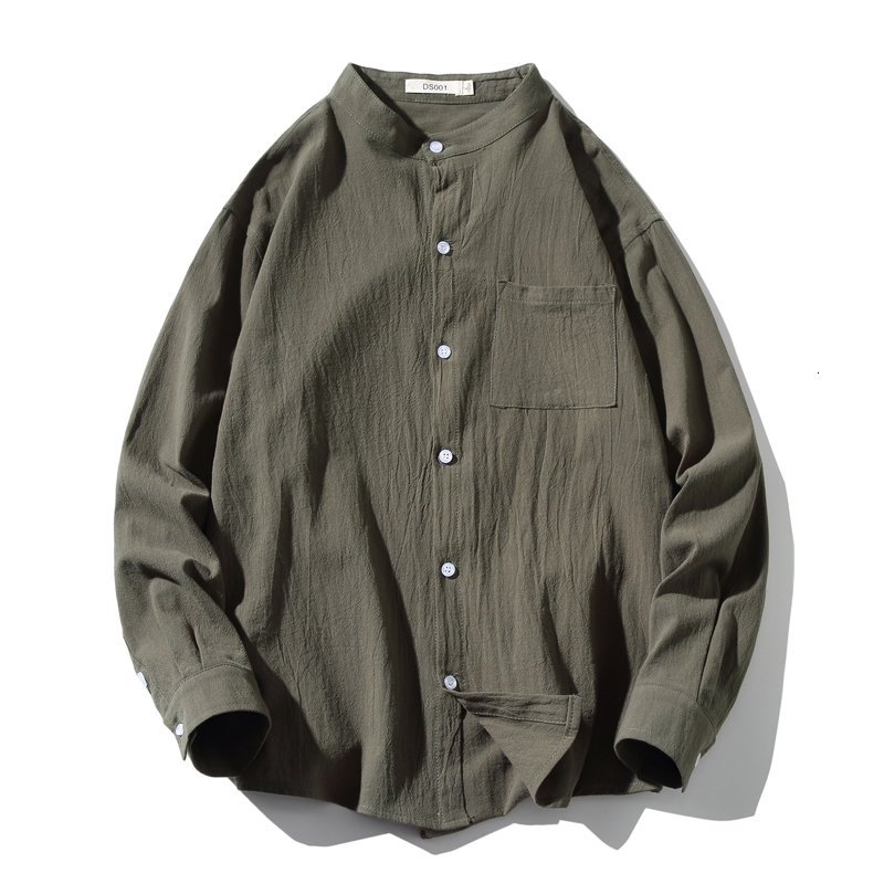 

2021 New Men's Oversized Shirts White Mens Fashion Cotton Blouse 5xl Oversize Long Sleeves Shirt for Men Man Clothing Casual Sc2e, Black