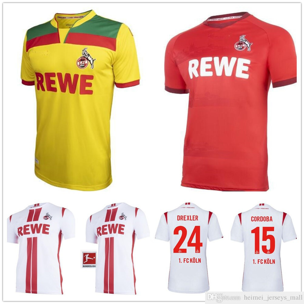 

20 21 FC Koln Soccer Jersey DREXLER HECTOR 27 MODESTE BORNAUW CORDOBA SKHIRI MERE VERSTRAETE JECK Custom White Red Yellow Football Shirt, Black;yellow
