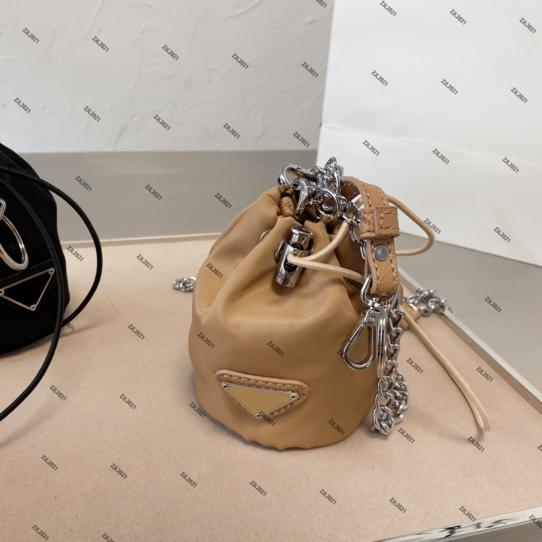 

Female Luxurys Designers Pullstring Bucket Bags Accessories Bag Ladies Change Key Chain Bag Mini Cross-Body Bags