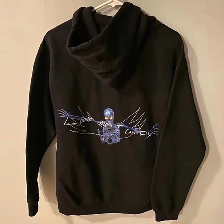 

2021 New Olhar Me Eu Posso Voar Esqueleto Hoodie Das Mulheres Dos Homens De Alta Qualidade Moletom Com Capuz Moda Travis Scott Pullover Q8n2