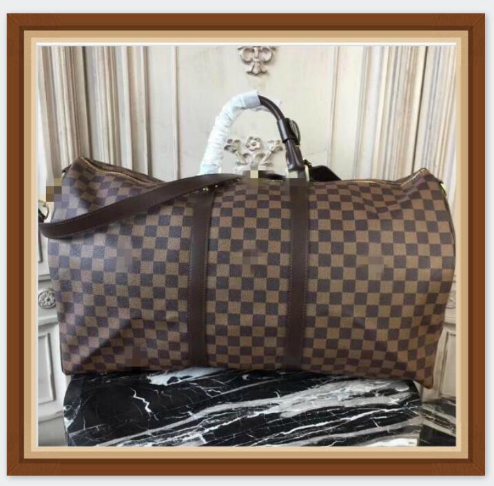 

LVLOUISVITTON VUTTON 55cm Keepall luggage M41412 Genuine Leather Handbags Fashion Women Travel Bags men duffel bag female l