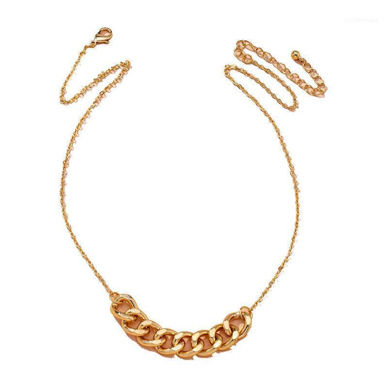 

Punk Light Designs Simple Metal Gold Chain Necklace For Women1