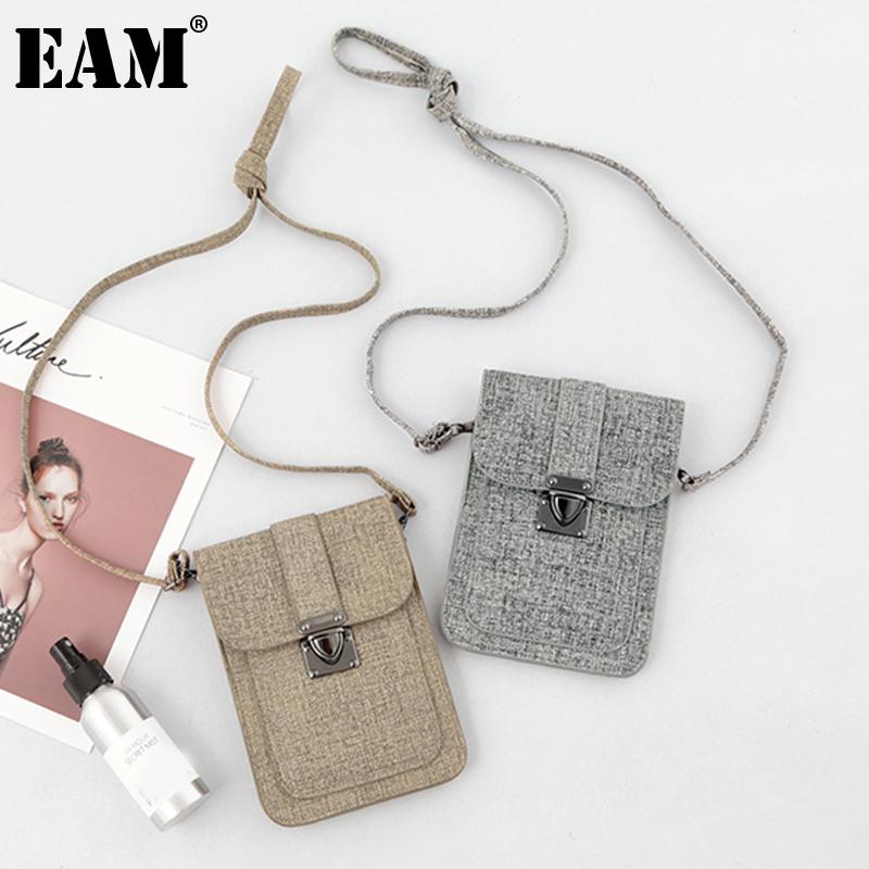 

[EAM] Women Spring Summer New Small Fresh Mini Bag PU Leather Flap Personality All-match Crossbody Bag Fashion Tide 2021 18A1874, Black