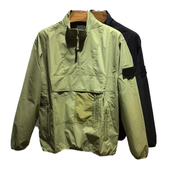 

cptoney astone is lan d men's jackets designer half zipper big bag, Black;brown