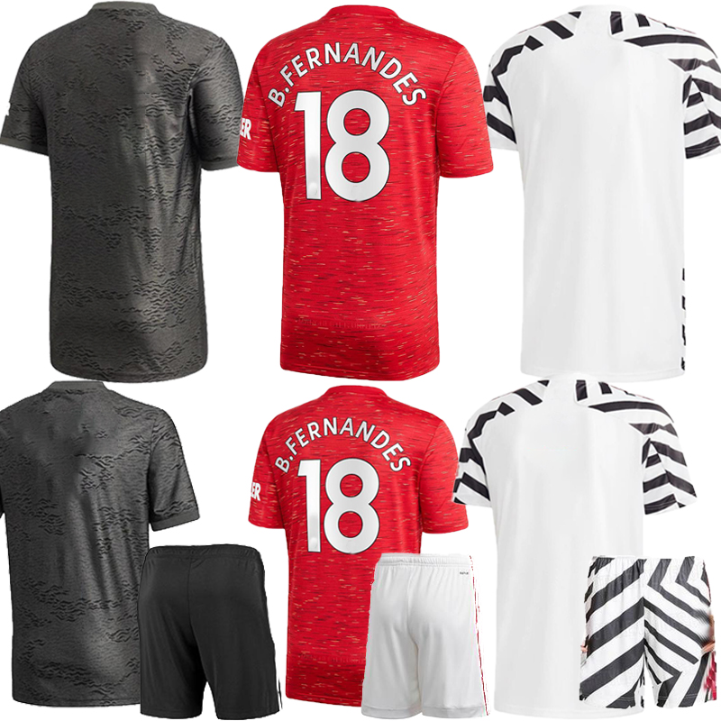 

Manchester 2020 2021 soccer jerseys UNITED Adult shirt & Kids CAVANI UTD VAN DE BEEK B. FERNANDES RASHFORD football shirt HUMANRACE fourth, Home