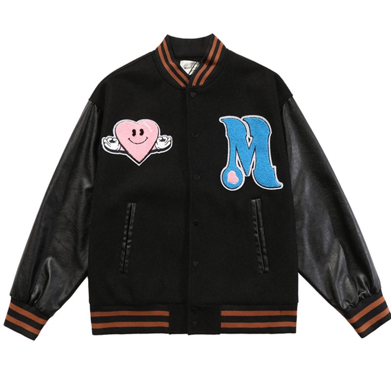 

Women's Jackets High Quality Luxury Women Baseball Coats Varsity Jacket Men Furry Letter Embroidery College Man Harajuku Outwear, Black;brown