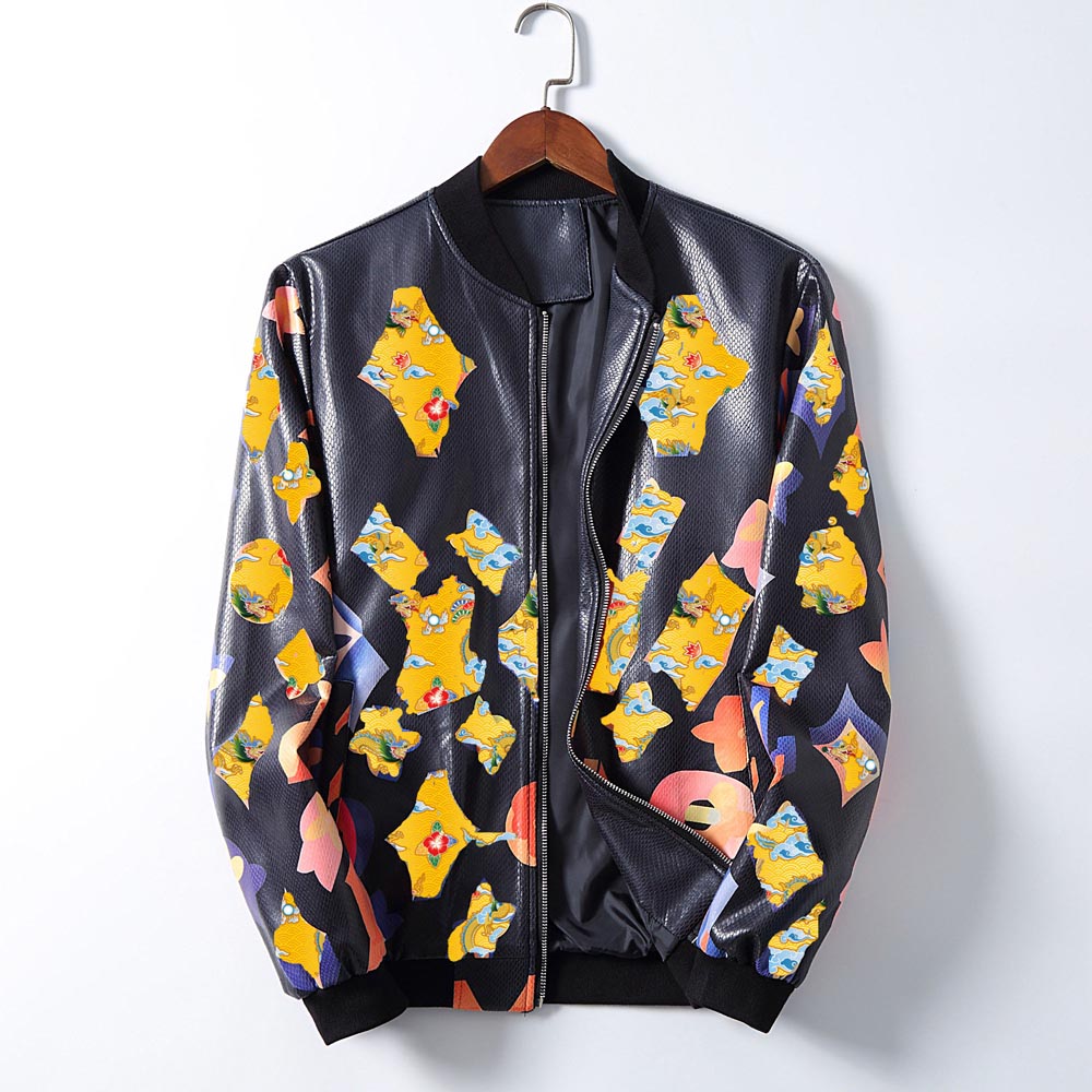 

2021 new fashion brand jacket men's autumn and winter slim men's designer zipper blue classic letter pattern men's casual slim fit M-3XL