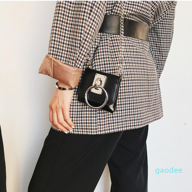 

Designer-Waist Bags YoReAi Original Hip Hop Women's Belt Fashion Ladies Simple Pouch Bag Punk Style Chest Pack Cool Girls Coin, Sky blue